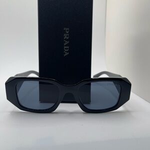Prada Black Geometric Sunglasses